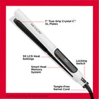 Buy now REVLON Crystal C + Ceramic Digital Hair Flat Iron | Long-Lasting Shine and Less Frizz, (1 in) at indiglob india