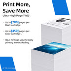 67XL Ink Cartridges Black/Color Combo Pack Replacement for HP 67 XL HP67XL