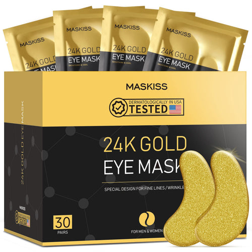 Buy now 24k Gold Under Eye Patches (30 Pairs), Eye Mask, Collagen Skin Care Products, Eye Patches for Puffy Eyes, Eye Masks for Dark Circles and Puffiness. at indiglob india