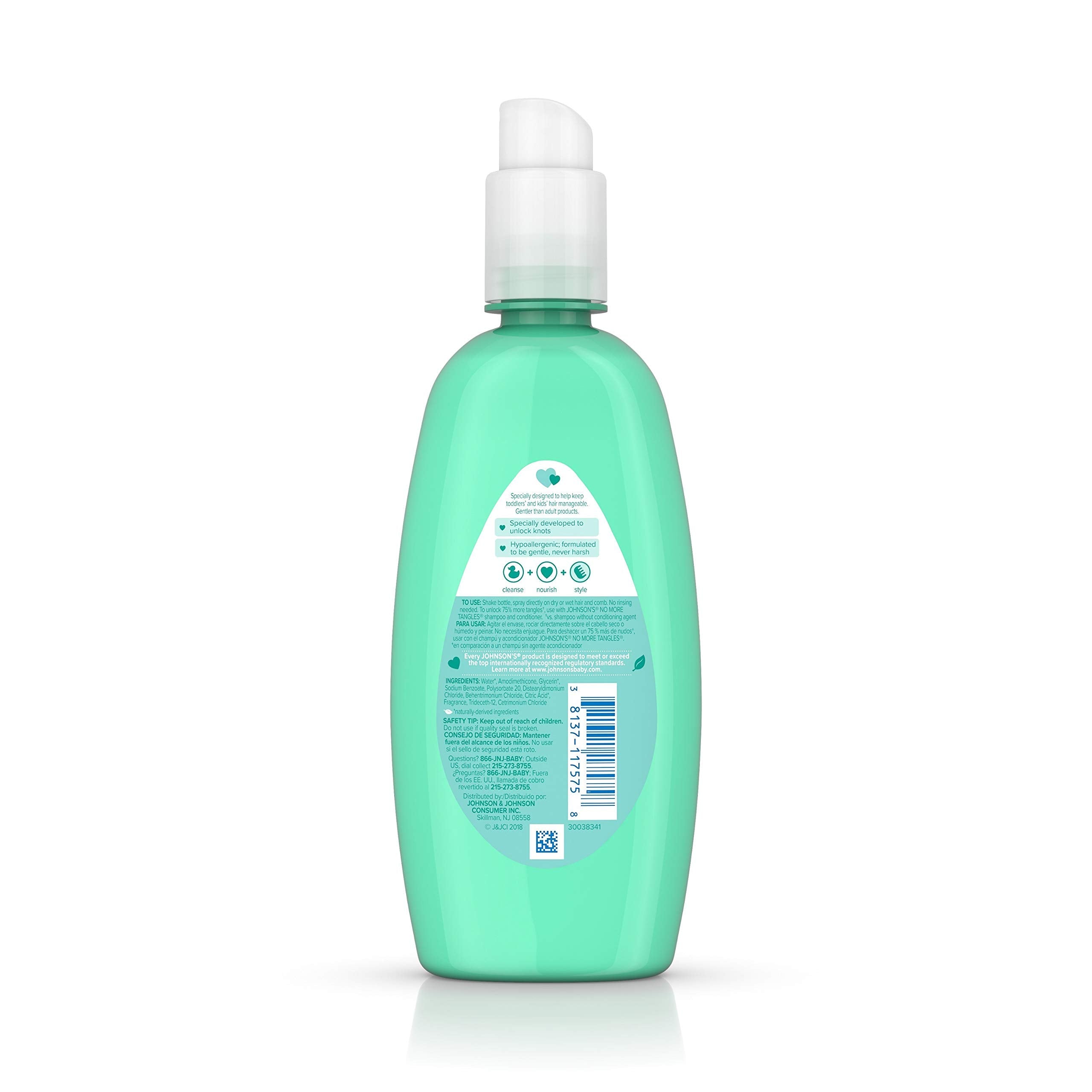 Buy now Johnson's No More Tangles Toddler & Kids Detangling Spray to Unlock Knots in Hair, Hypoallergenic & Paraben-Free, No More Tears Tear-Free Formula For Wet or Dry Hair, 10 fl. oz at indiglob india