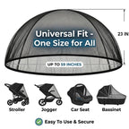 2 Pack Universal Baby Mosquito Net Cover for Stroller Car Seat Bassinet Infant Bug Mesh Netting Screen Crib Carrier Carriage