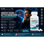 Kappa Nutrition Powered by Magbrain™ Magnesium L-Threonate Plant-Based, 420mg Elemental Magnesium (3 Capsules) from 2,253mg, 120 Vegan Capsules, Brain, Sleep & Muscle Support.