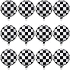 Buy now Checkerboard Balloon Aluminum Foil Black White Checkered Balloon for Racing Themed Party Decoration Supply, 18 Inches(12) at indiglob india