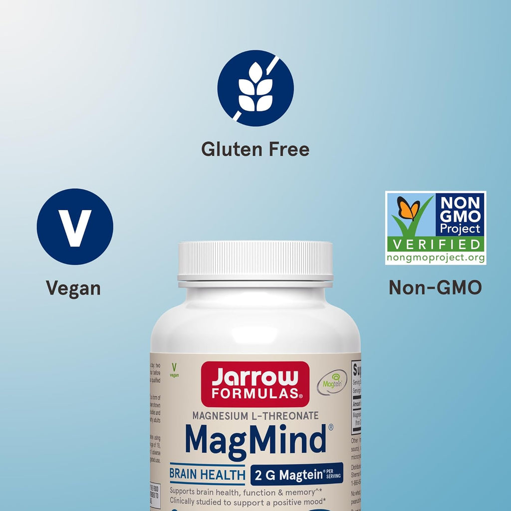 Buy now Jarrow Formulas MagMind - 90 Capsules - Includes Magnesium L-Threonate (Magtein) - Supports Brain Health & Function - 30 Servings at indiglob india