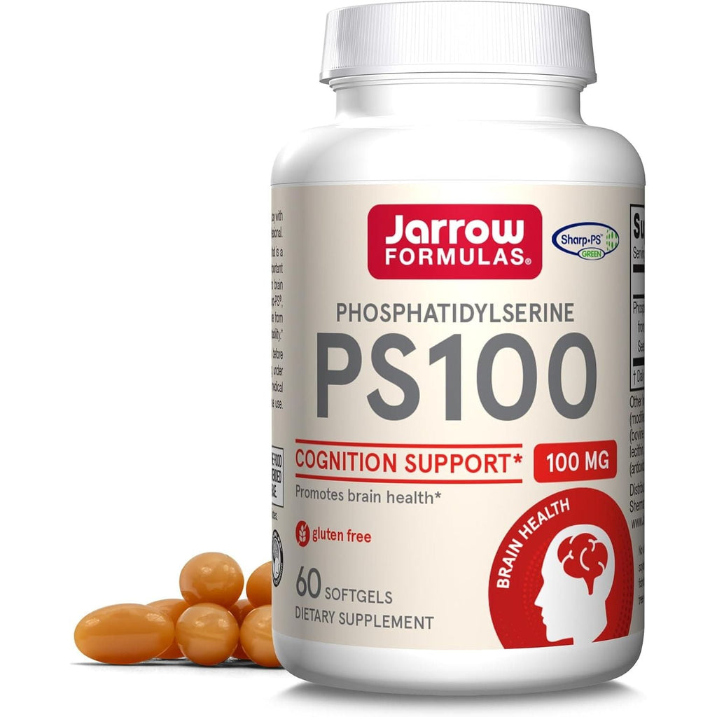 Buy now Jarrow Formulas PS100 Phosphatidylserine 100 mg, Dietary Supplement for Brain Health and Cognition Support, 60 Softgels, 20-60 Day Supply at indiglob india