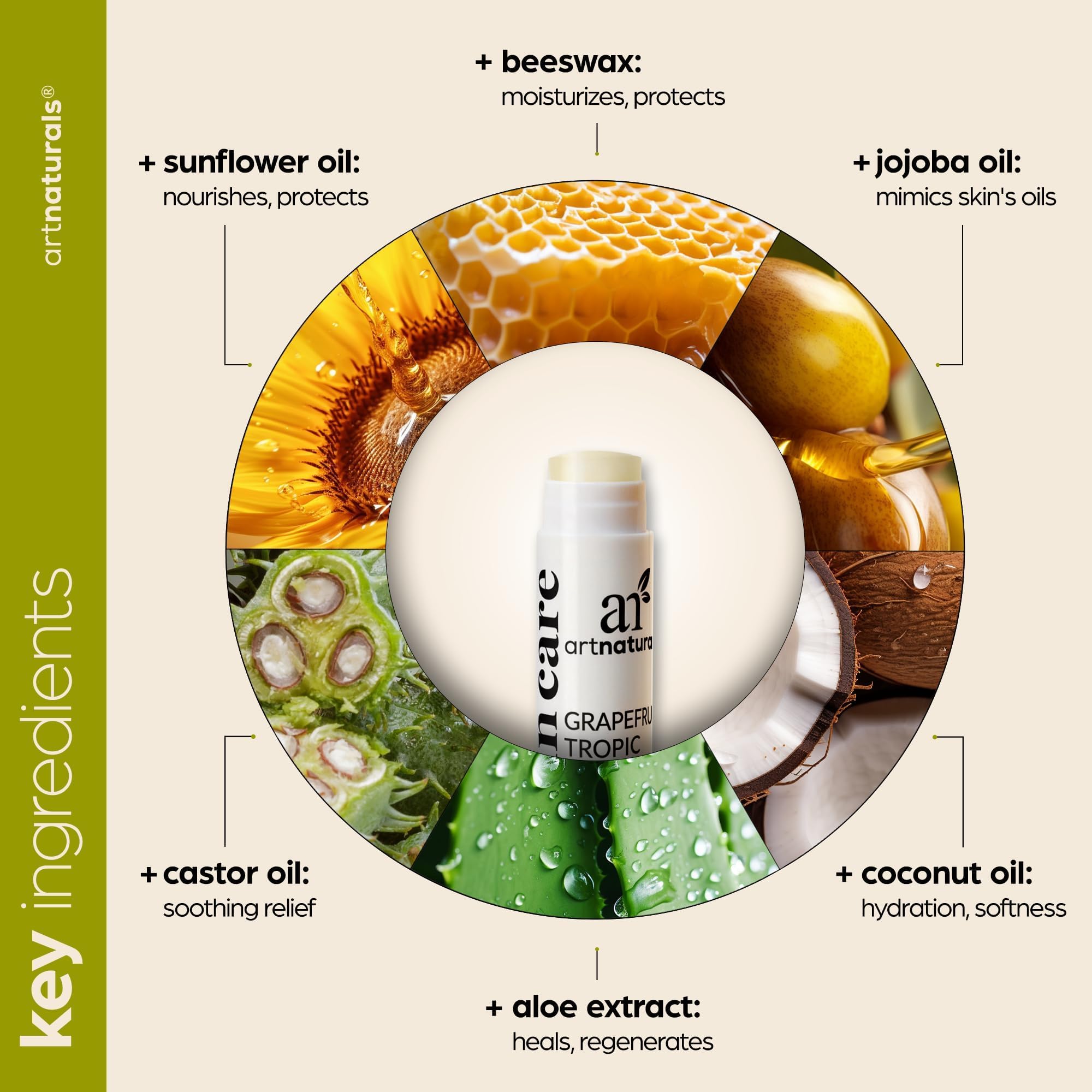 Buy now ArtNaturals Beeswax Lip Balm Gift Set â€“ 6 Pack Assorted Flavors with Coconut Oil, Aloe & Jojoba Oil â€“ Hydrating, Nourishing, Natural Lip Care at indiglob india