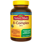 Nature Made Super B Complex with Vitamin C & Folic Acid, 140 Tablets | B Complex Vitamins for Women and Men, Dietary Supplement for Immune Support, Gluten Free, 140 Day Supply