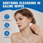 2 in 1 Piercing Aftercare Spray & Wipes Kit: Non-Greasy Saline Solution for Keloid Bump Removal, Piercing Bump Treatment Solution, Ear Nose Lip Belly Piercing Cleaner Wipes(3.38oz + 100ct)