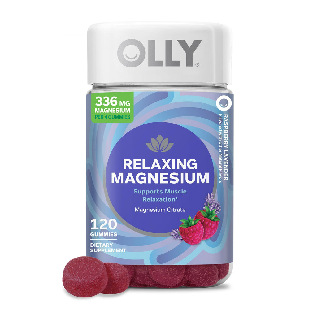 OLLY Relaxing Magnesium Gummies, Supports Muscle Relaxation* - 60 Count