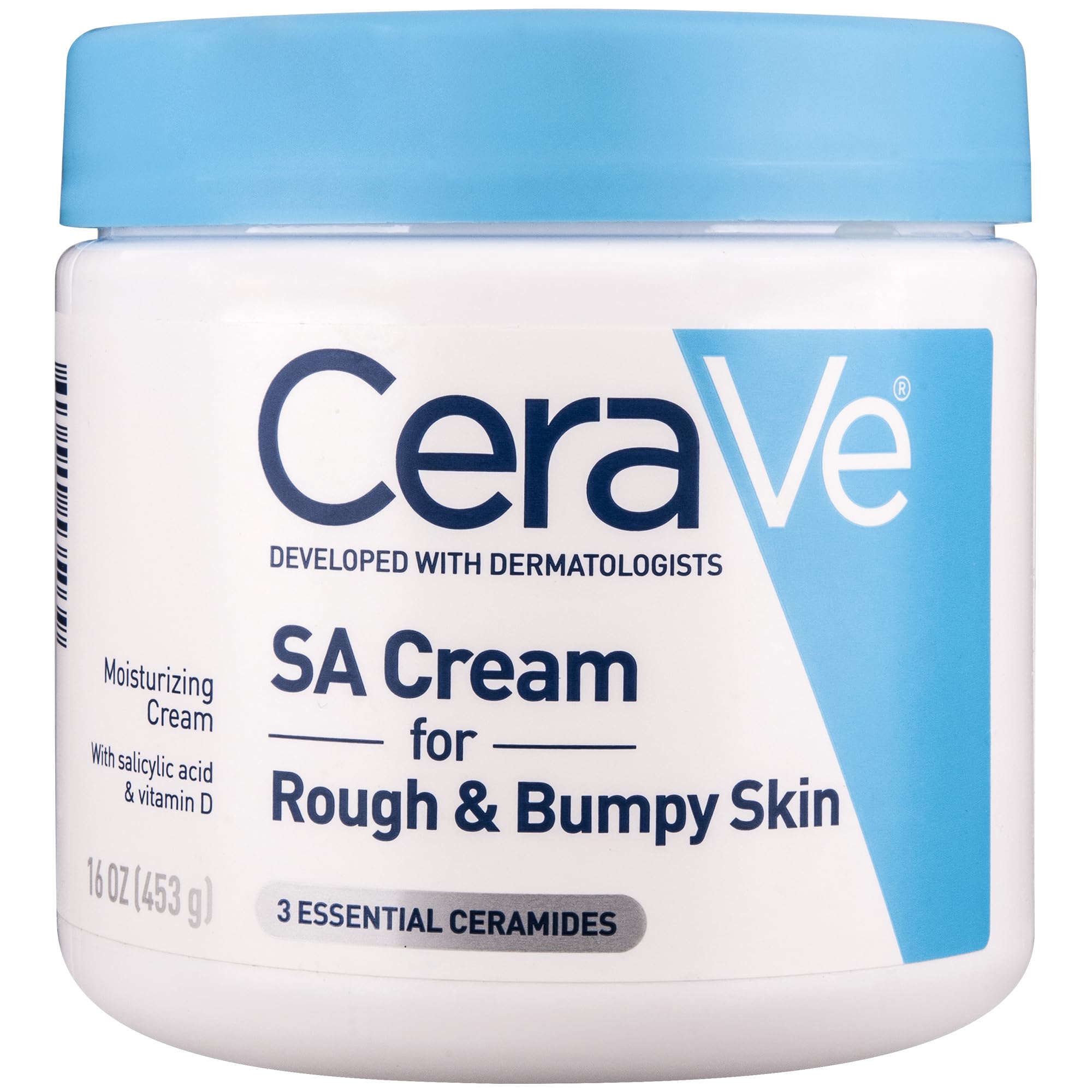 CeraVe SA Moisturizing Cream, Exfoliates and Softens Rough Skin, 12oz | Skin Care, Smooths Rough Skin with Salicylic Acid, Lactic Acid, Hyaluronic Acid, Niacinamide Fragrance-Free & Allergy Tested