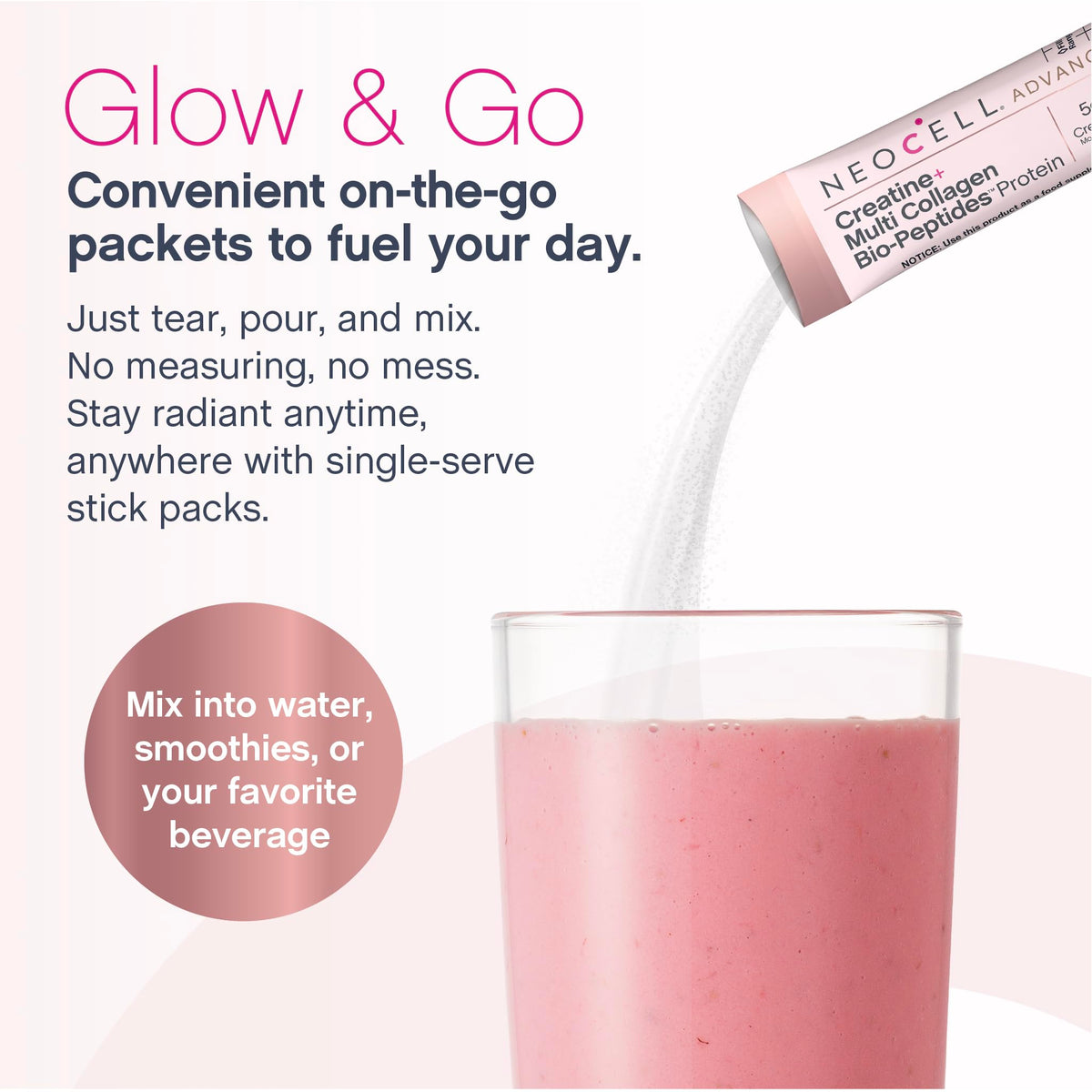 NeoCell Creatine Collagen Powder | 20 Stick Packs
