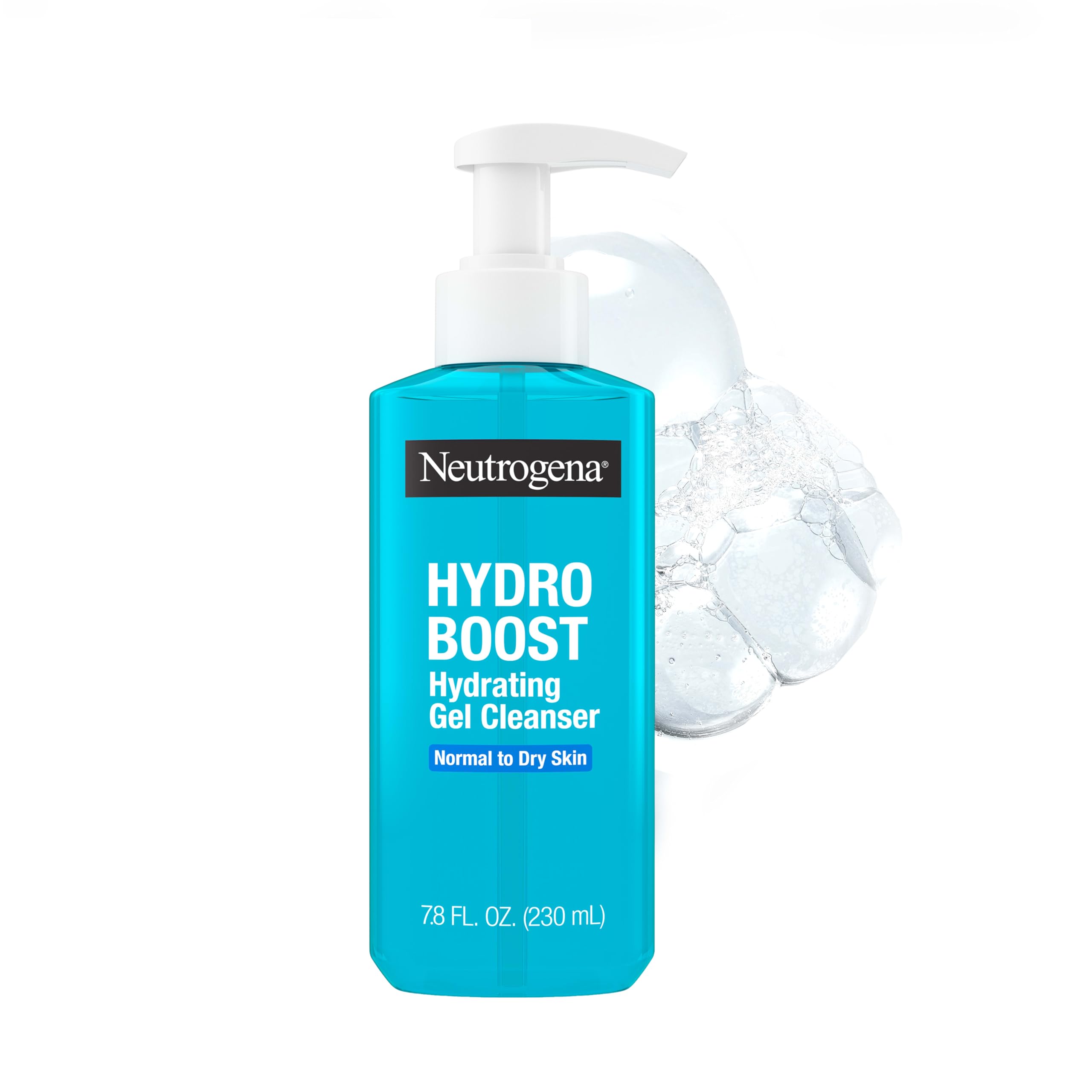 Neutrogena Hydro Boost Hydrating Face Wash & Makeup Remover, 7.8 fl. oz | Gentle Facial Cleanser Gel, With Hyaluronic Acid, Locks in Moisture, Hypoallergenic, Oil-Free, Soap-Free