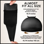 Teenitor 20Pcs Wig Cap,Black Wig Cap for Women Stocking Caps for Men | Breathable Nylon Wig Caps, High Stretchy for Most Head Sizes. Ideal for Wig Application, Cosplay, Daily Wear Dance