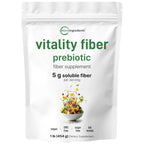 Micro Ingredients Vitality Prebiotic Fiber Powder, 1lb | Easy Mix Powder for Digestive & Gut Health | Daily Prebiotic Soluble Fiber Supplement for Women and Men | Unflavored, Sugar Free & Vegan