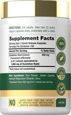 Carlyle Dandelion Root Extract | 300 Capsules | Herb Supplement