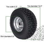 15x6.00-6 Lawn Mower Tire for Craftsman Husqvarna Riding Mowers Lawn