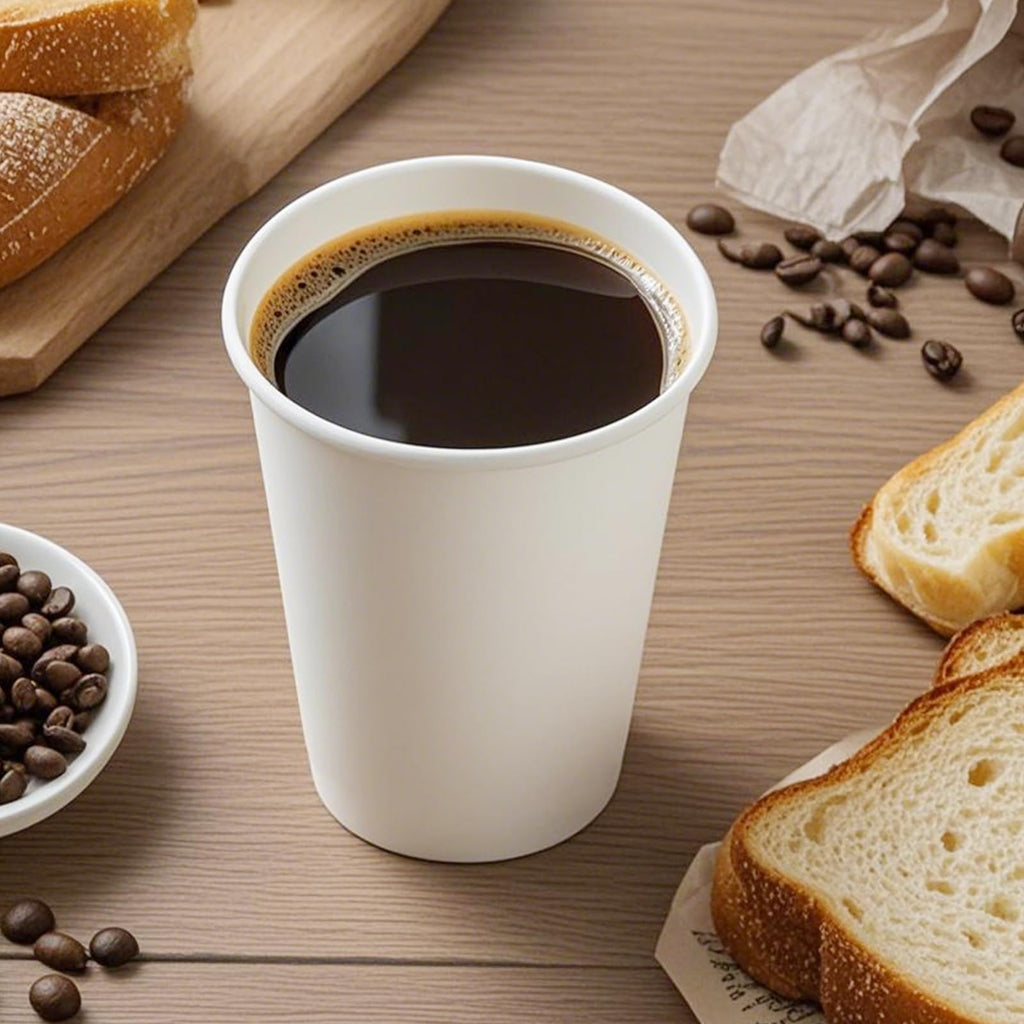 Paper Cups, 100 Pack 8 Oz Disposable Cups, Disposable Coffee Cups 8 Oz, Hot Cups Tea Cups Water Cups for Home Office Travel Party