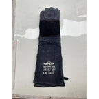Buy now RAPICCA Animal Handling Gloves Bite Proof Reinforced Leather Padding Dog,Cat Scratch,Bird Handling Falconry Gloves Grabbing,Reptile Squirrel Snake Bite 22in Grey-Black at indiglob india