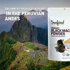 Buy now Sunfoods Superfoods Organic Black Maca Powder - Black Maca Root Powder, Black Maca Root for Men & Women, Peruvian, Raw, Vegan, Premium Black Maca Powder - 4 oz Bag at indiglob india