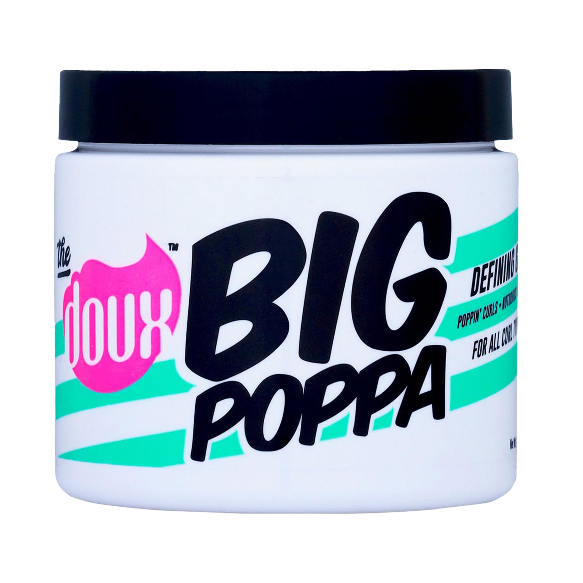 The Doux BIG POPPA Curl Defining Gel, Frizz Control Soft Hold Gel, 12 oz | Infused with Babassu Oil for Long-Lasting Shine & Non-Crunch Flex Hold, For Coils, Waves & Curls, Alcohol-Free