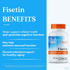 Buy now Doctor's Best Fisetin with Novusetin, Non-GMO, Vegan, Gluten & Soy Free, 100 mg, 30 Count at indiglob india