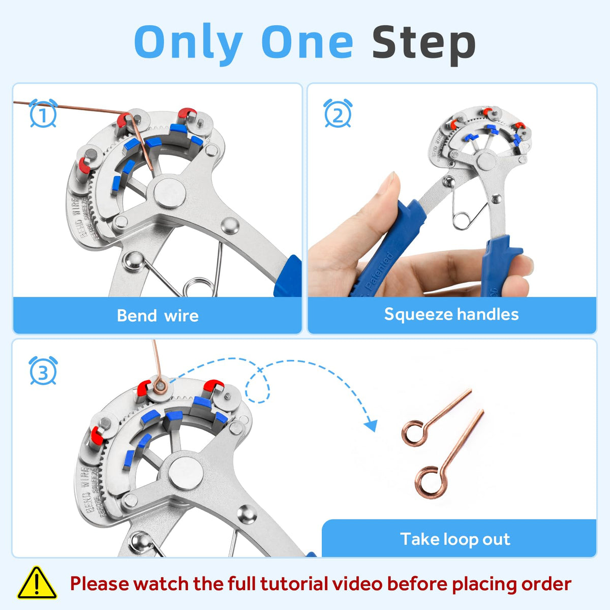 Looper Pliers in One Step for Jewelry Making 1.5mm-2.25mm-3mm Looping Size