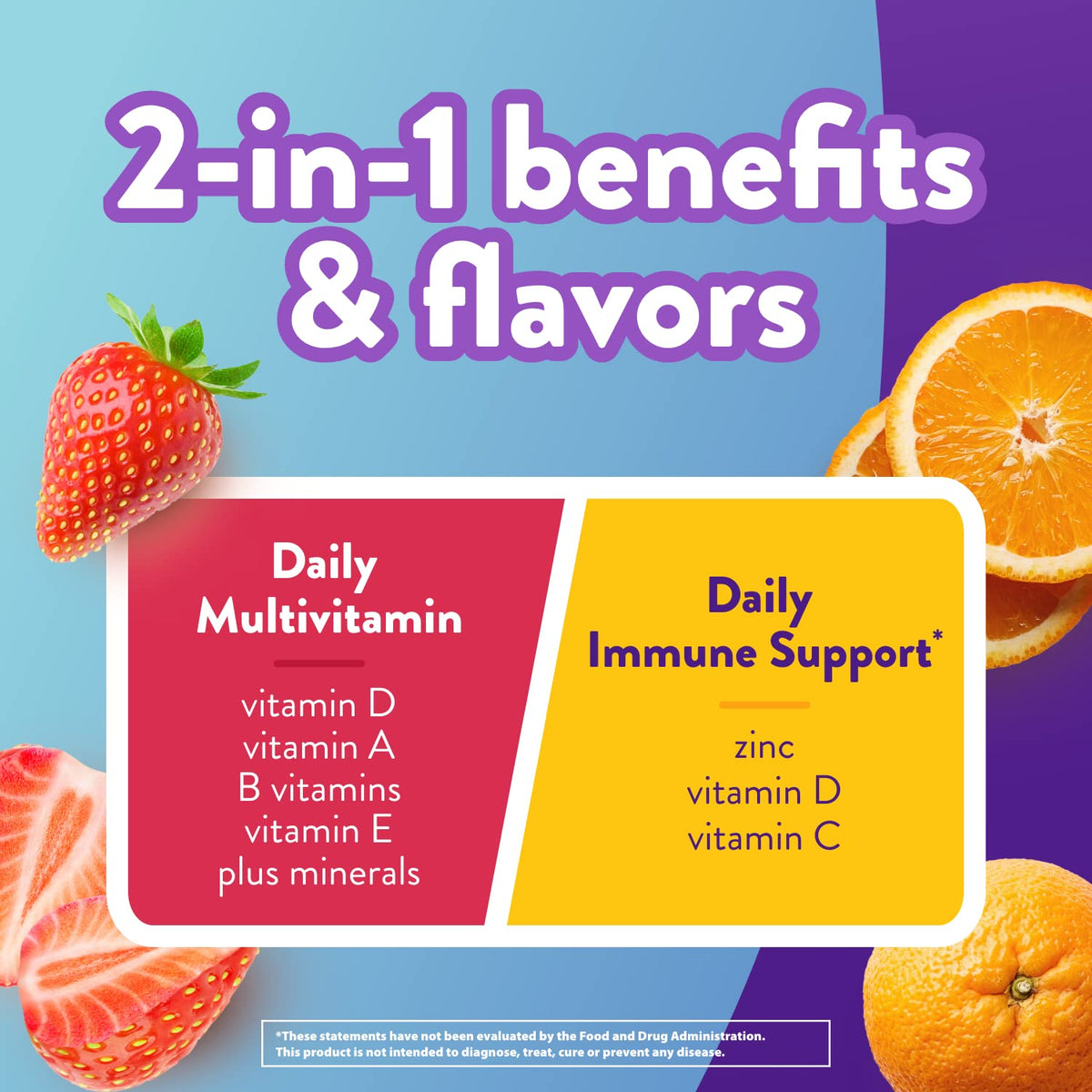Vitafusion Multivitamin Gummies + Immune Support | 90 Adult Gummy Vitamins