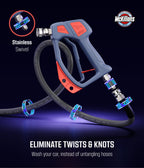 McKillans® Swivel Gun Pro - Swivel High Pressure Water Handle with 3/8" Male Plug and 1/4” Quick Connector Coupler - Power Washer Gun Compatible with Foam Cannon