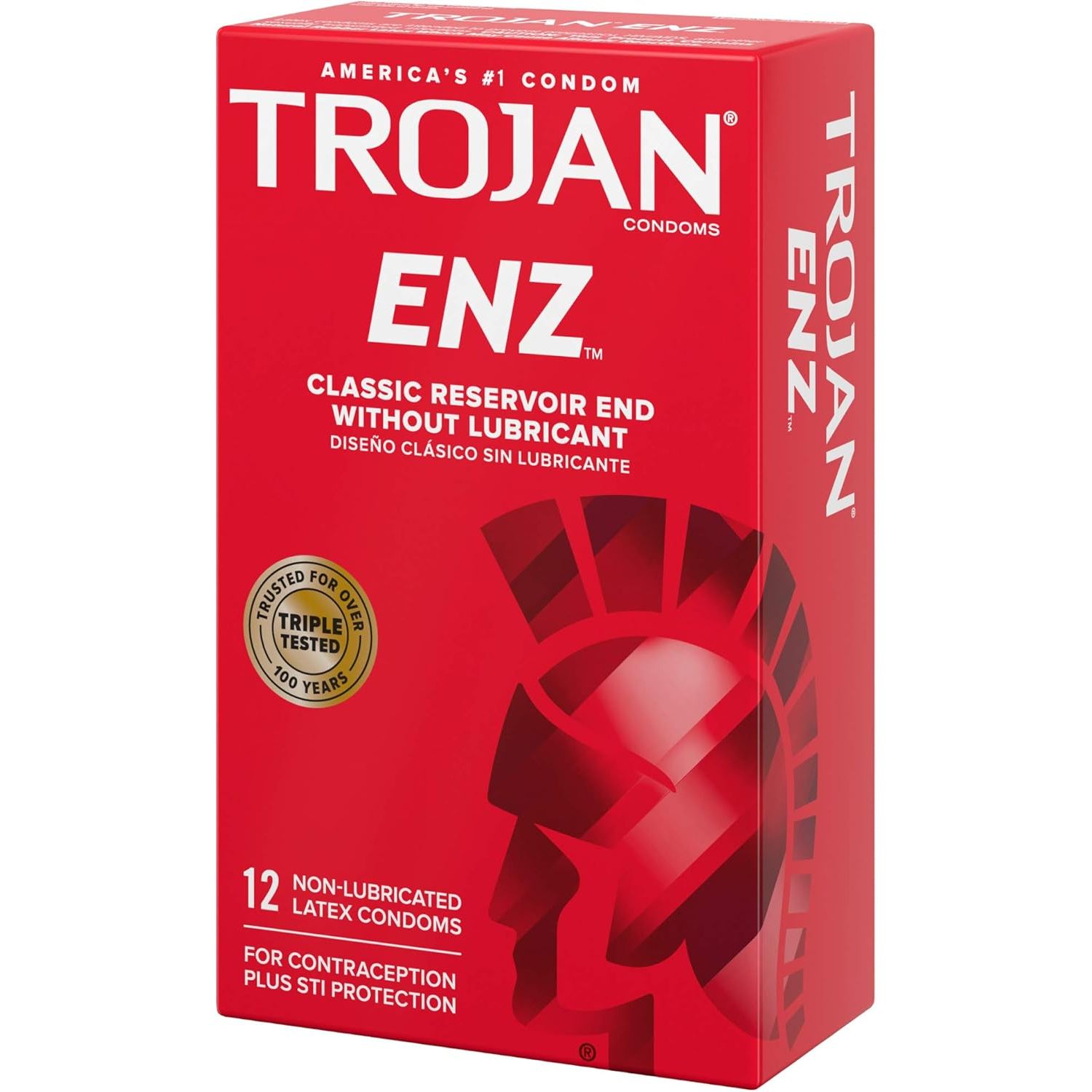 Buy now Trojan ENZ Natural Latex Non-Lubricated Condoms - 12 Count at indiglob india