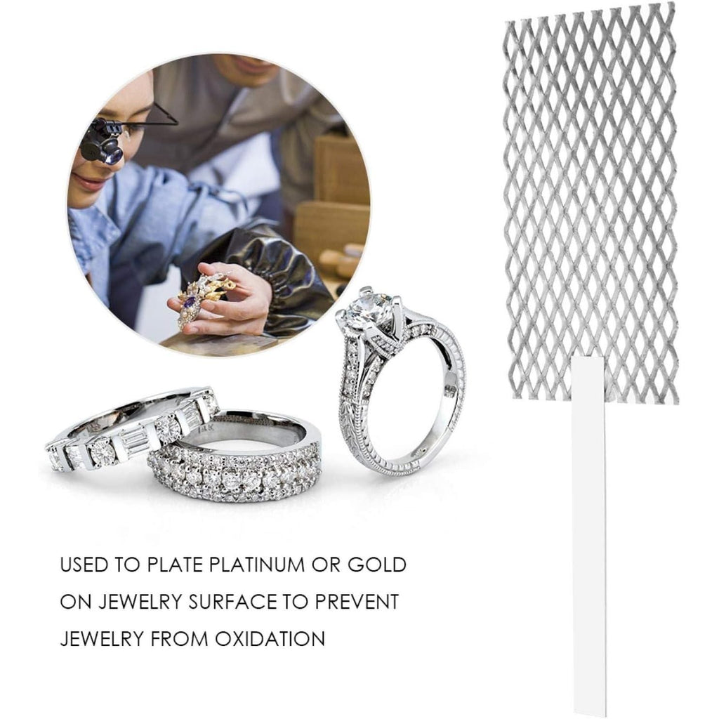 Buy now ZJchao Platinized Mesh, Titanium Platin Anode Jeweler Making Tool Rhodium Jewelry Plating Plater Tool Mesh with Handle Jewelry Plating Tool Meshes Titanium Mesh Plate for Plating Machine Anodes Grid at indiglob india