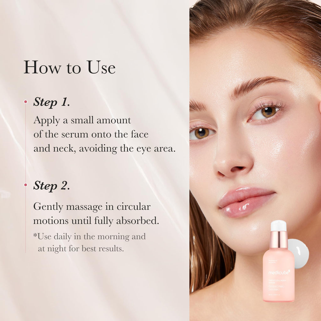 Medicube Triple Collagen Serum for Nourishment | Lightweight serum with Triple Collagen Complex, Niacinamide & Hyaluronic Acid, Korean Skincare, 1.85 fl.oz