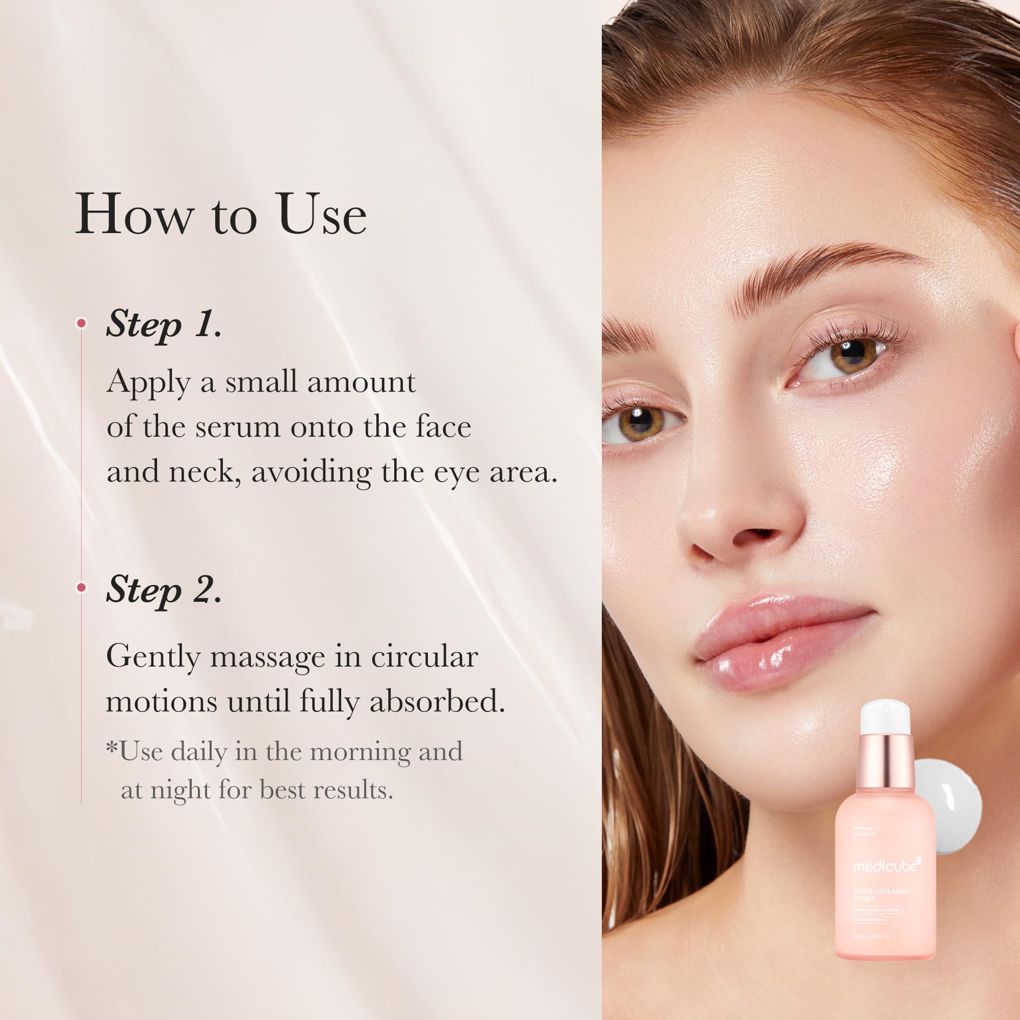 Medicube Triple Collagen Serum for Nourishment | Lightweight serum with Triple Collagen Complex, Niacinamide & Hyaluronic Acid, Korean Skincare, 1.85 fl.oz