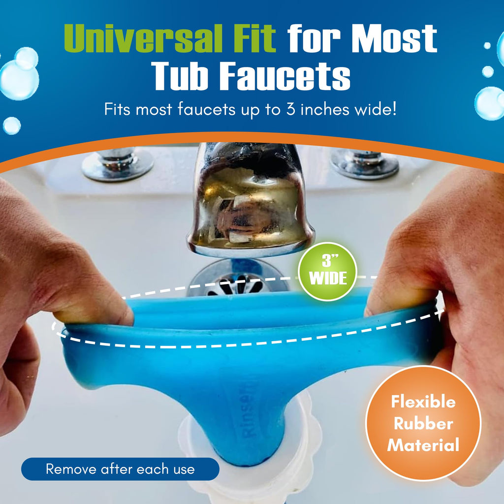 Rinseroo Slip-On Bathtub Faucet Sprayer Attachment, 5 Foot Hose
