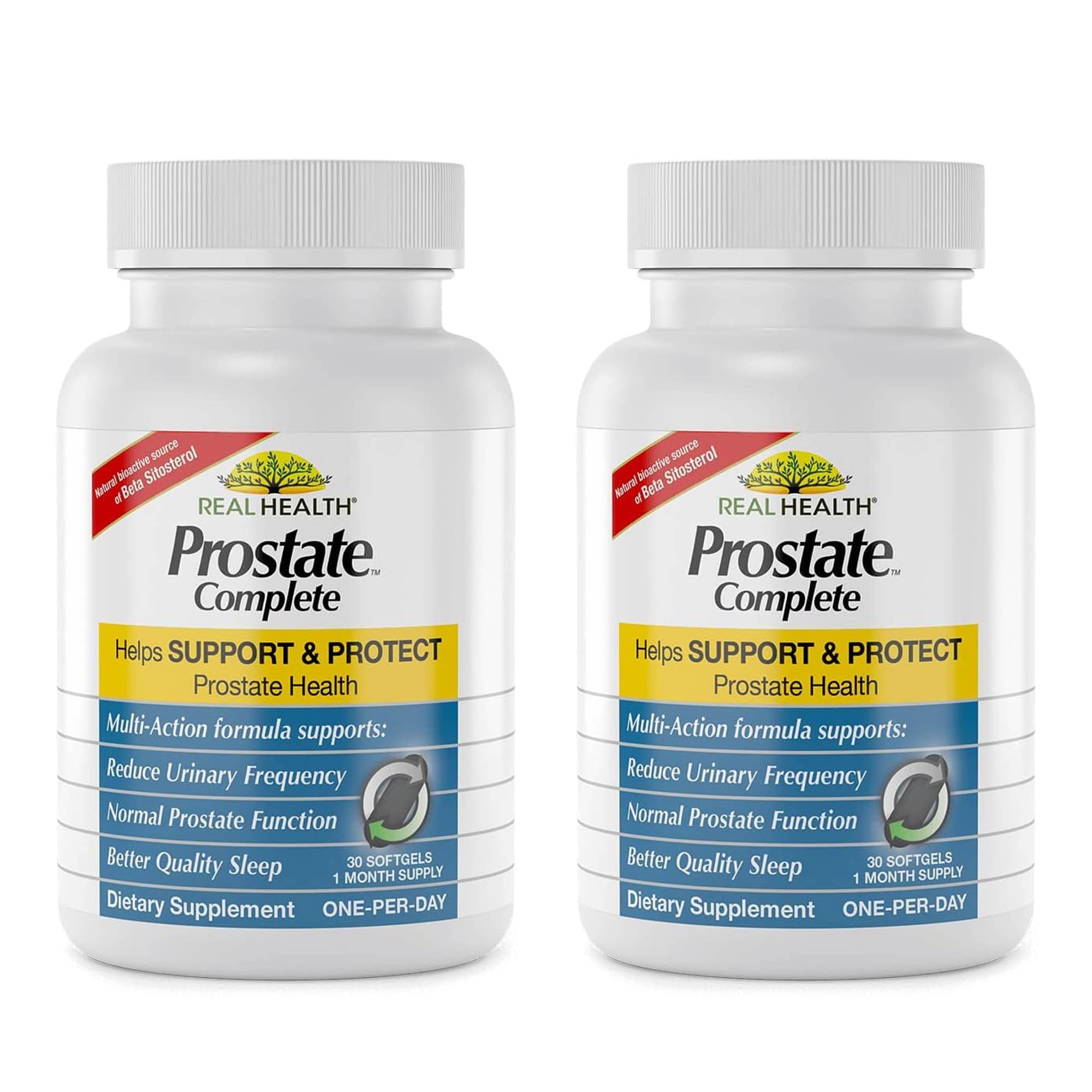 Real Health Prostate Complete, Saw Palmetto Formula - 30 Count (2 Pack) | Prostate Health Supplements for Men, Formula for Healthy Bladder and Urinary Support, with Lycopene, Resveratrol, Selenium