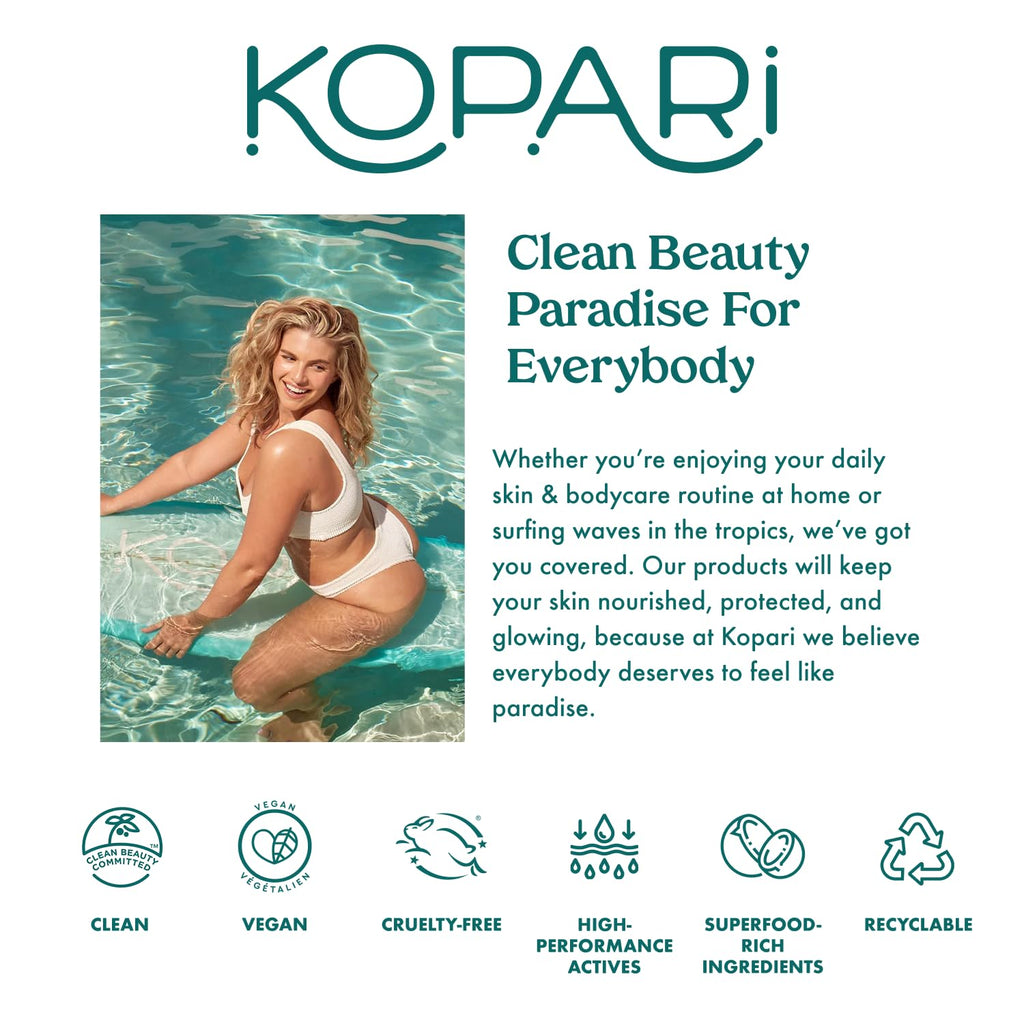 Kopari Rose Gold Sunglaze Sheer Body Mist Sunscreen SPF 42, Infused with Shimmering Body Oil, Hydrating Mist, Hydrates, Brightens, Makeup Friendly, Gives Skin a Glowy Finish, Lightweight,