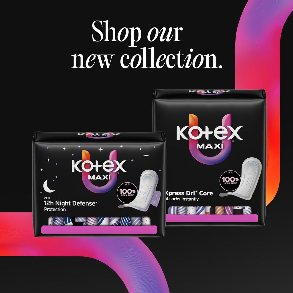 Kotex Overnight Maxi Pads, Wings, Extra Heavy, 84 Count, 3 Packs of 28