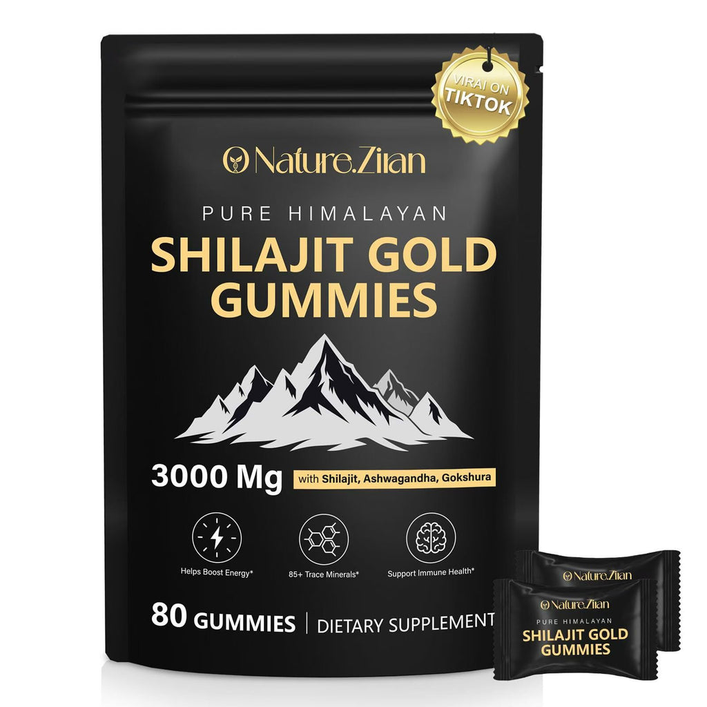 Shilajit Gummies for Men & Women - Shilajit Gold Gummies Rich In Ashwagandha, Gokshura with 85+ Minerals, Authentic Flavor,Organic, Zero Sugar & Vegan, 100% Natural - 80 Count (80 Count (Pack of 1))
