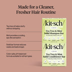 Buy now Kitsch Clarifying Tea Tree Shampoo and Conditioner Set â€“ Shampoo & Conditioner Bar for Women and Men, Scalp & Oil Control Hair Care â€“ Free of Paraben, Sulfate & Silicone â€“ Made in USA - 2 pcs at indiglob india