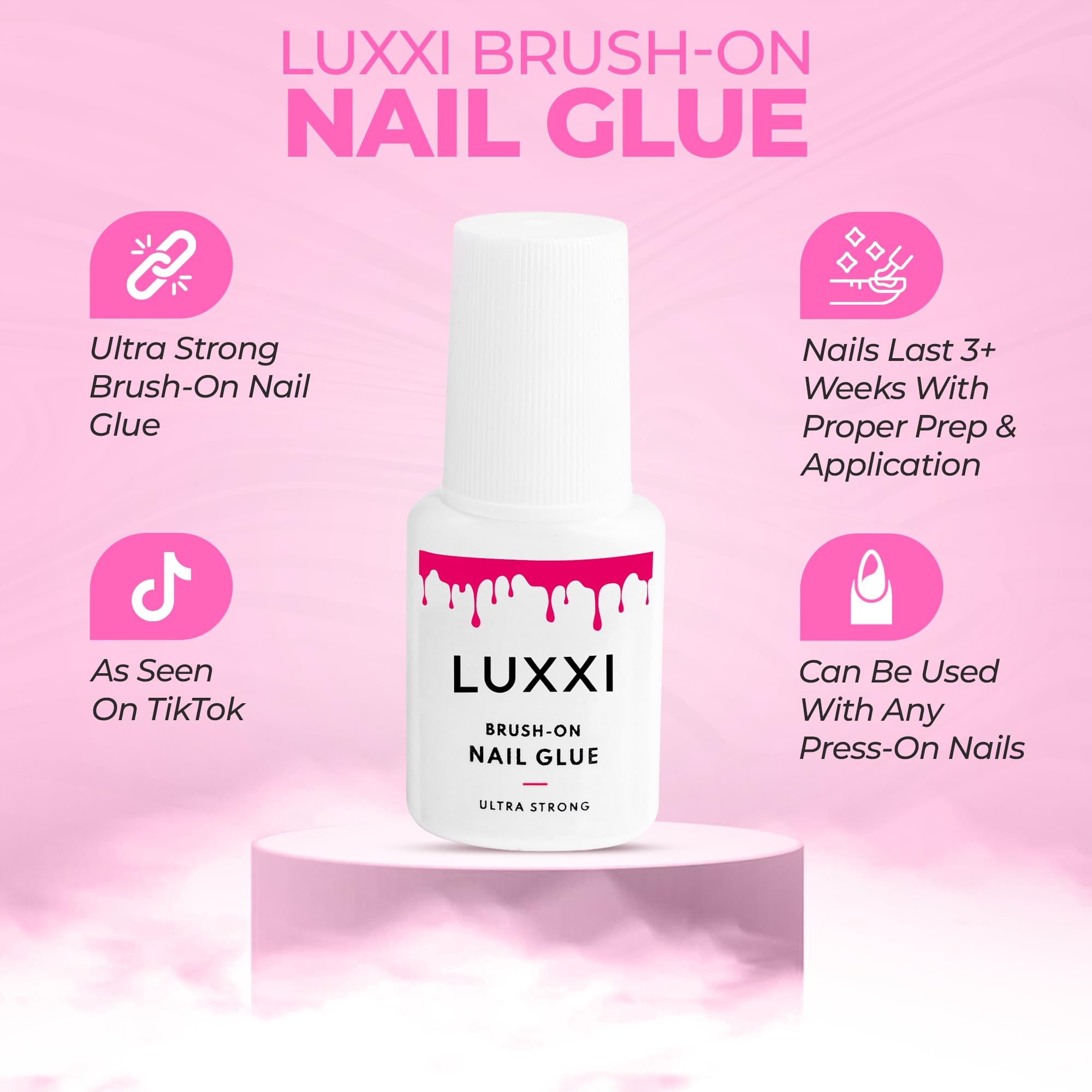 Brush On Nail Glue for Press On Nails, Quick Dry Ultra Strong - 7ml | Quick Dry, Ultra Strong