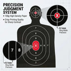 Silhouette Paper Shooting Target for The Range, Aiming Target Practice Paper for Indoor and Outdoor Shooting, Gun Accessories, for Handguns, Pistols, Rifles, Airguns, Pellet Gun, BB Guns -14X22 inches