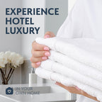 Buy now Luxury White Hand Towels - Soft 100% Turkish Cotton | Highly Absorbent Hotel spa Bathroom Towel Collection | 16x30 Inch | Set of 6 at indiglob india