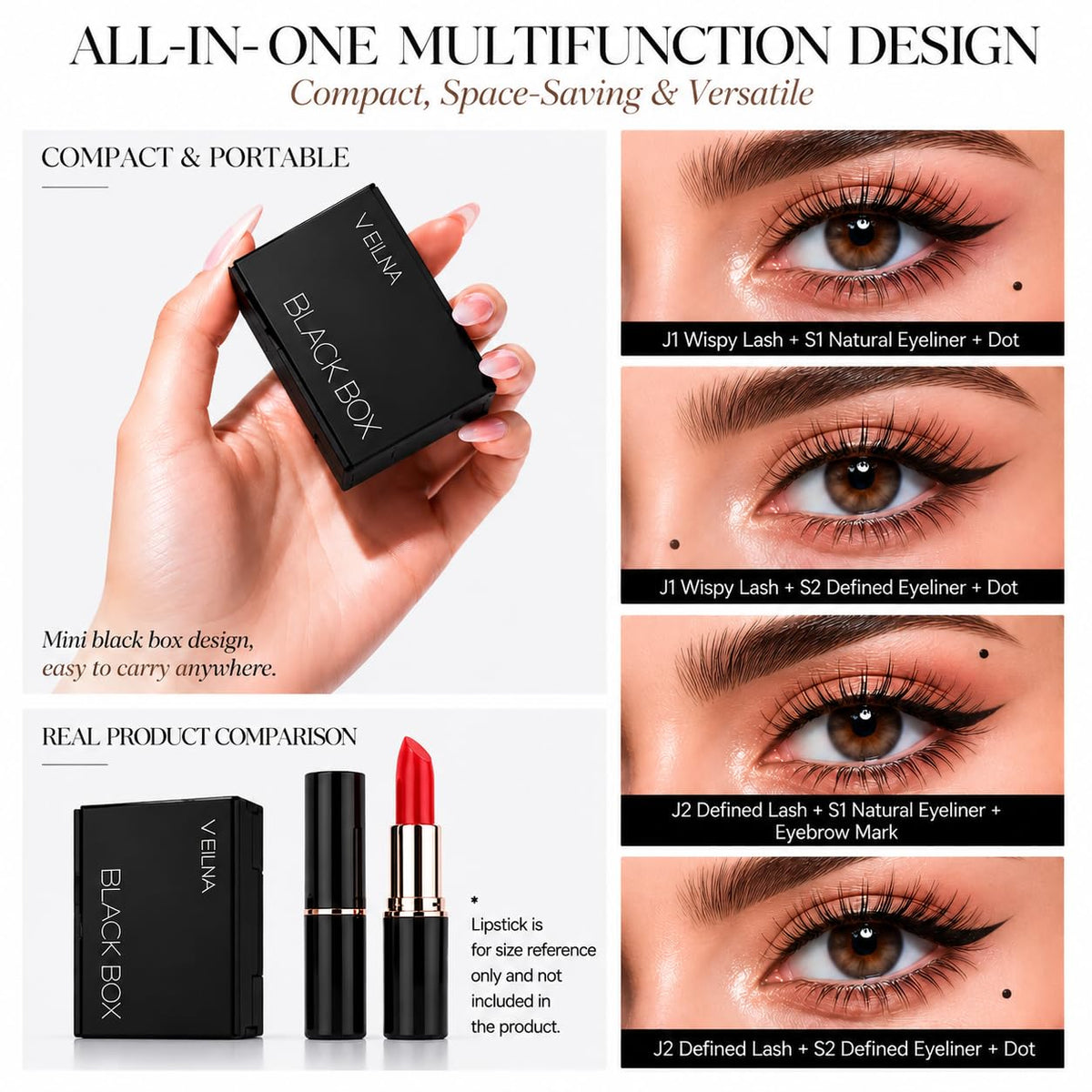 Winged Eyeliner & Lower Lash Stamp,Waterproof,Easy for Beginners