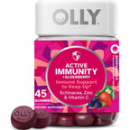 Olly Gummy Active Immunity+Elderberry, 45 Gummies (1 Pack), Berry Flavor