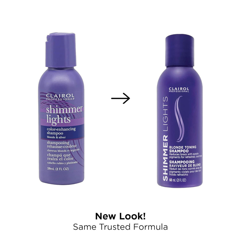 Buy now Clairol Professional Shimmer Lights Purple Shampoo | Neutralizes Brass & Yellow Tones | For Blonde, Silver, Gray & Highlighted Hair at indiglob india