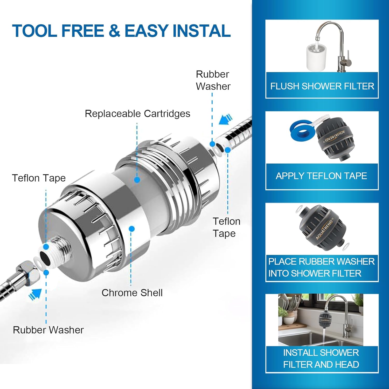 Buy now Shower Water Filter, 15 Stage Shower Head Filter for Hard Water, High Output Water Filters for Removing Chlorine and Fluoride, Improves the Condition of Your Skin, Hair and Nails - ORB at indiglob india