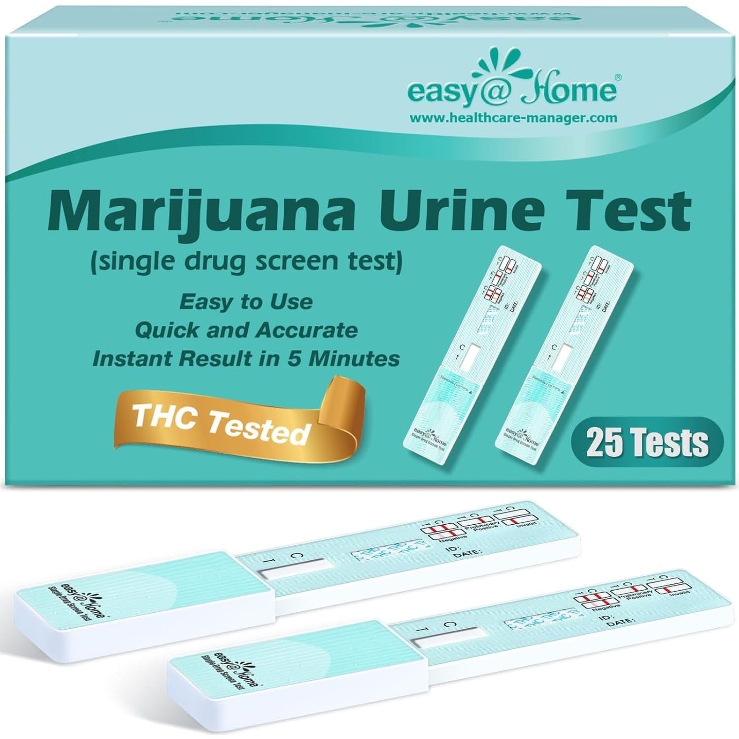 Buy now Easy@Home Marijuana Urine Drug Test Kit [15 Pack] - THC Tests for Home Use - Weed Detox Testing Kits with 50ng/ml Cutoff Level #EDTH-114 25 Count (Pack of 1) at indiglob india