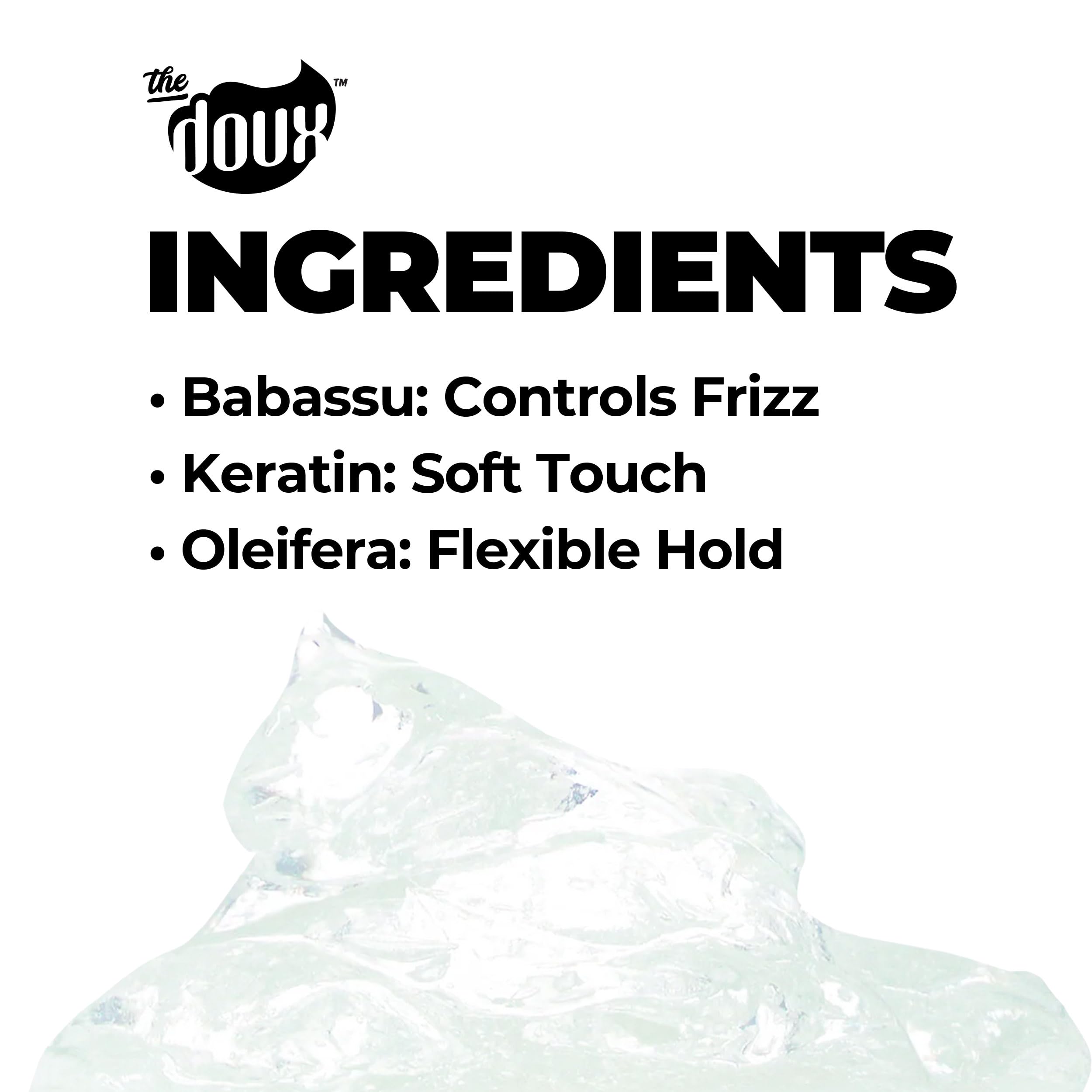 The Doux BIG POPPA Curl Defining Gel, Frizz Control Soft Hold Gel, 12 oz | Infused with Babassu Oil for Long-Lasting Shine & Non-Crunch Flex Hold, For Coils, Waves & Curls, Alcohol-Free