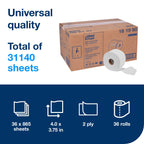 Tork OptiCore Mid-size Toilet Paper Roll T11, 36 x 865 sheets, 161990