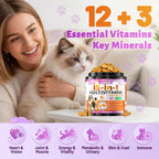 Carmelie Taurine for Cats Vitamins Treats, 15 in 1 Cat Multivitamin, 500 Ct