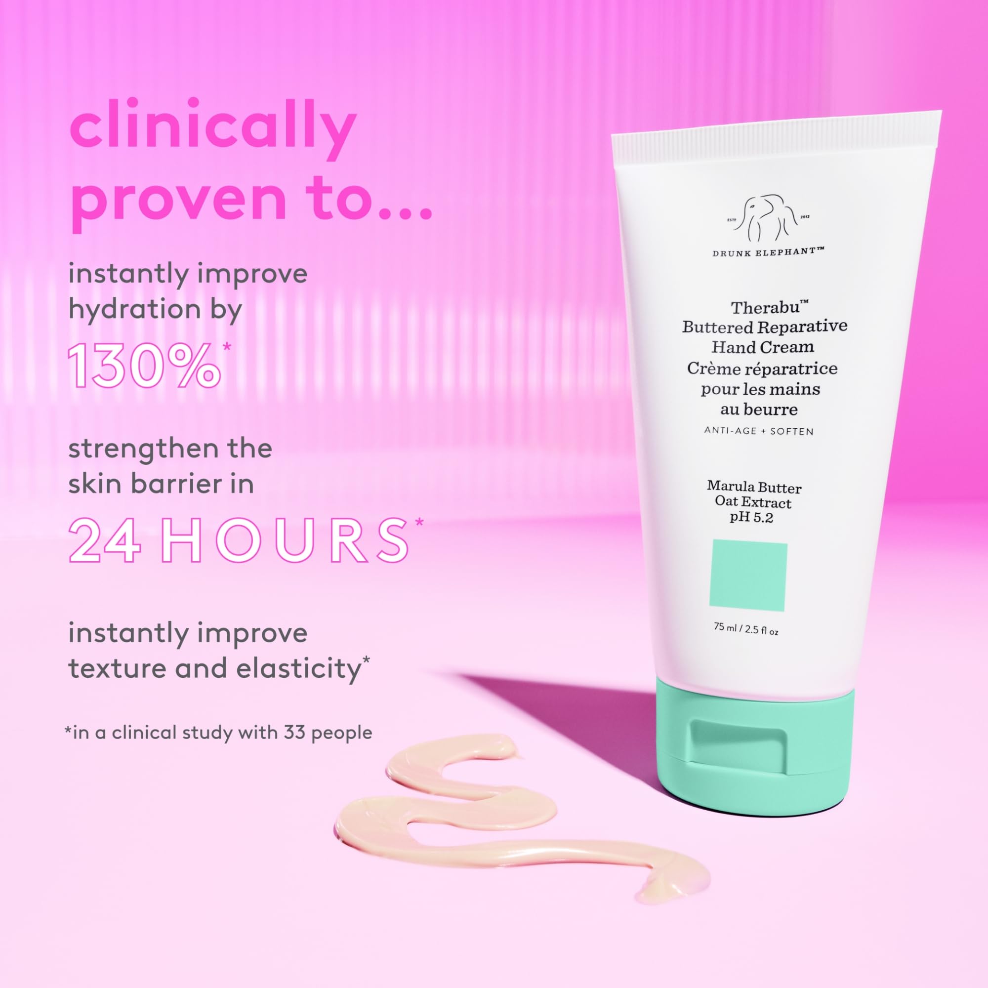Buy now Drunk Elephant Therabu Buttered Reparative Hand Cream - 75 ml/2.5 fl oz - Hand Lotion - Clean Clinical Skincare - Cruelty-Free - Dermatologist-Tested - Free of Essential Oils, Silicones, and Fragrance at indiglob india